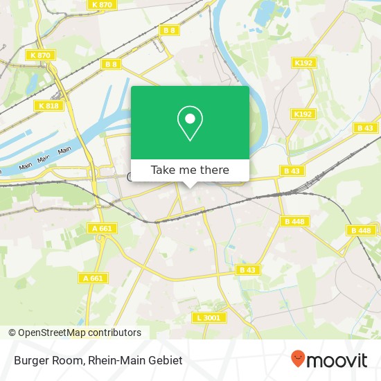 Карта Burger Room, Kleine Marktstraße 1 63065 Offenbach am Main