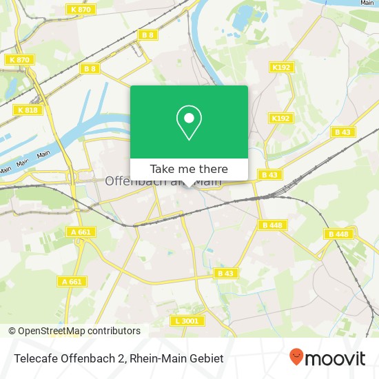 Telecafe Offenbach 2, Bieberer Straße 21 63065 Offenbach am Main map