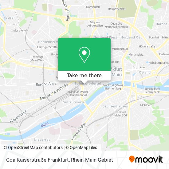 Coa Kaiserstraße Frankfurt map