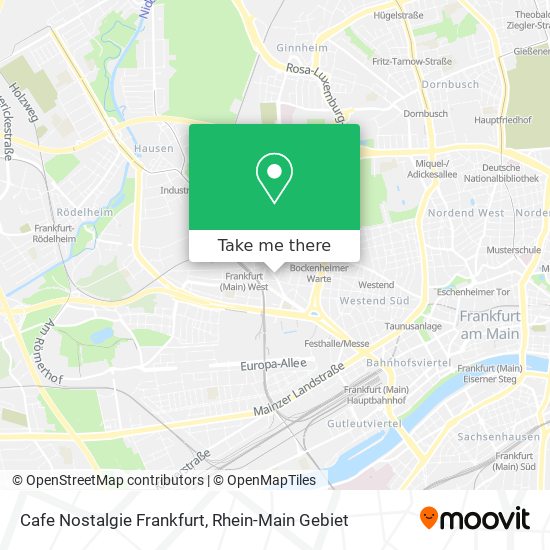 Карта Cafe Nostalgie Frankfurt