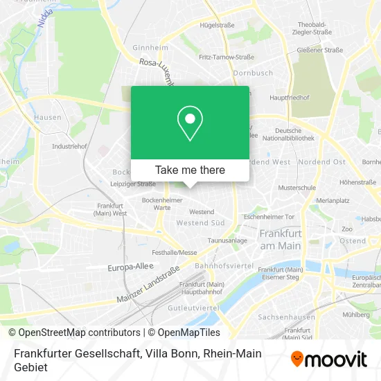 Карта Frankfurter Gesellschaft, Villa Bonn