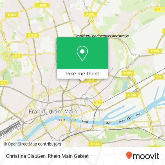 Christina Claußen, Musikantenweg 80 Nordend, 60316 Frankfurt am Main map
