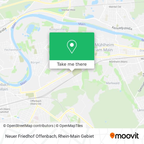 Neuer Friedhof Offenbach map