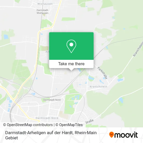 Карта Darmstadt-Arheilgen auf der Hardt