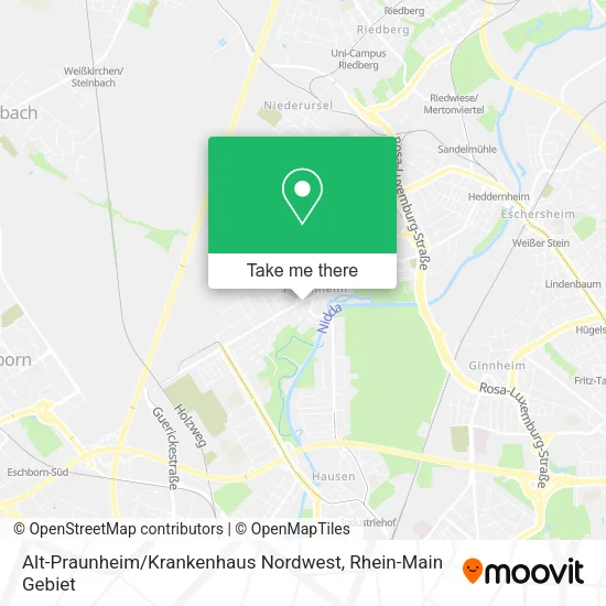 Карта Alt-Praunheim / Krankenhaus Nordwest