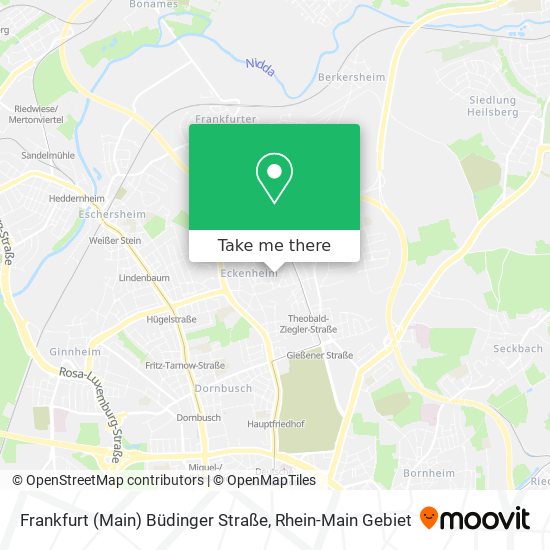 Frankfurt (Main) Büdinger Straße map