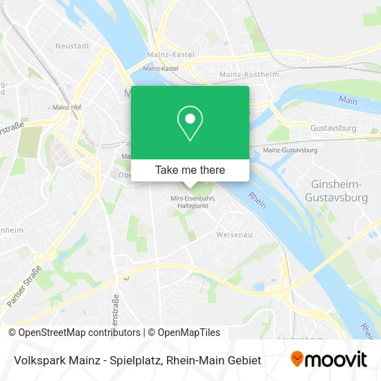 Карта Volkspark Mainz - Spielplatz