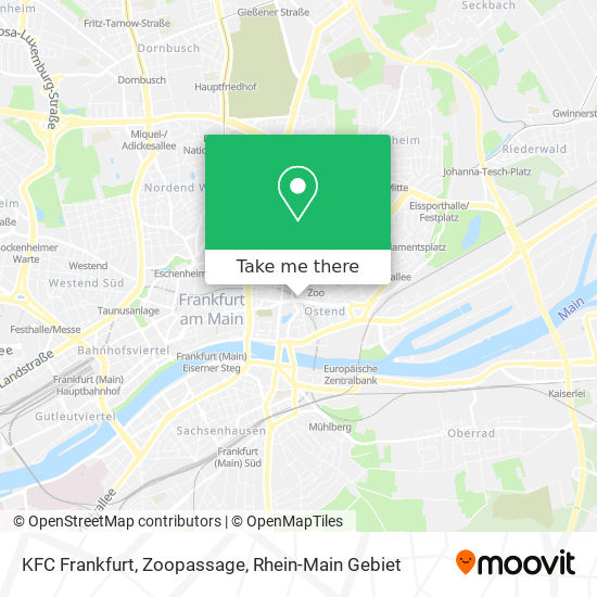 Карта KFC Frankfurt, Zoopassage