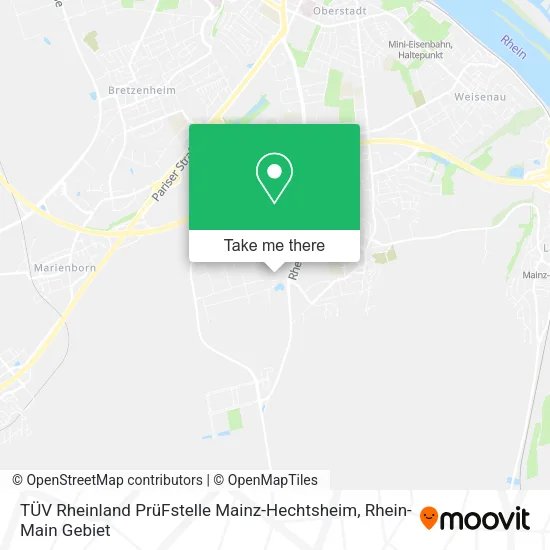 Карта TÜV Rheinland PrüFstelle Mainz-Hechtsheim