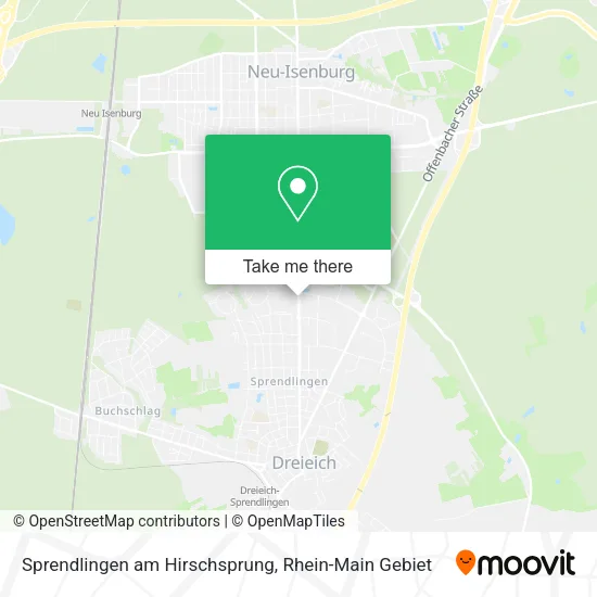 Карта Sprendlingen am Hirschsprung