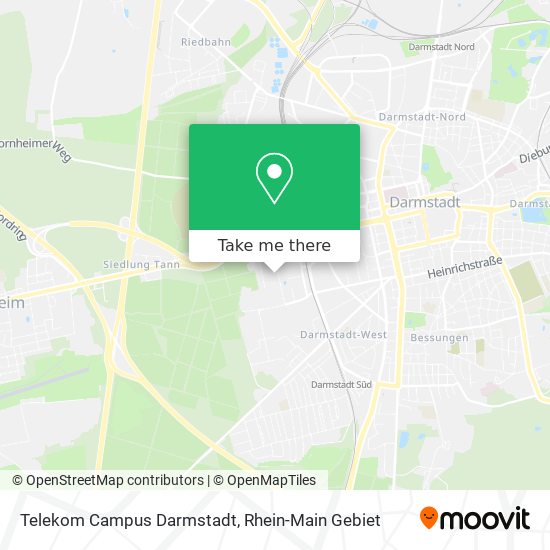 Карта Telekom Campus Darmstadt