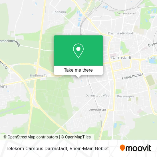 Карта Telekom Campus Darmstadt