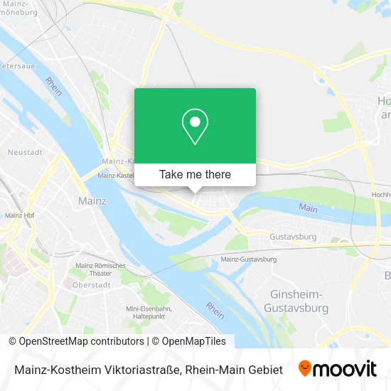 Карта Mainz-Kostheim Viktoriastraße