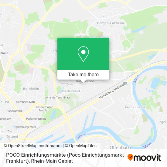 Карта POCO Einrichtungsmärkte (Poco Einrichtungsmarkt Frankfurt)