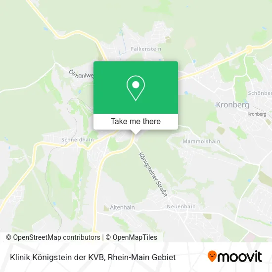 Карта Klinik Königstein der KVB