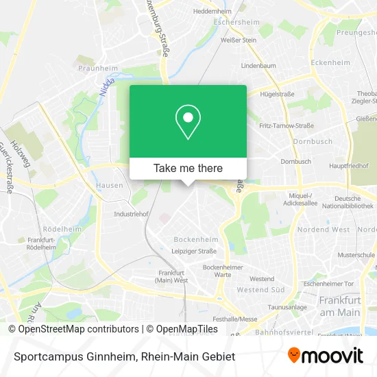 Карта Sportcampus Ginnheim