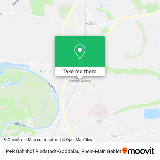 P+R Bahnhof Riedstadt-Goddelau map