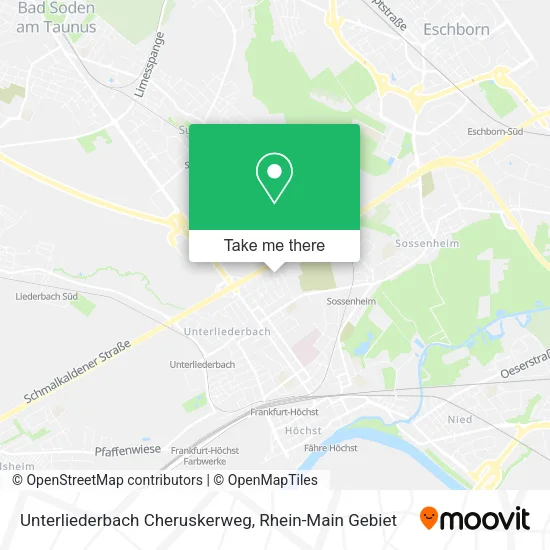 Карта Unterliederbach Cheruskerweg