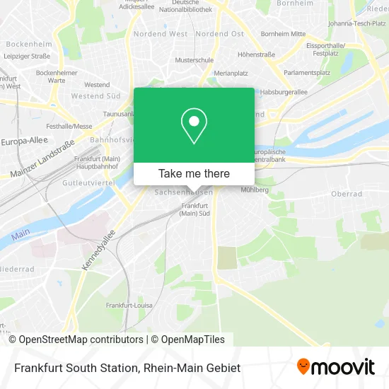 Frankfurt South Station map