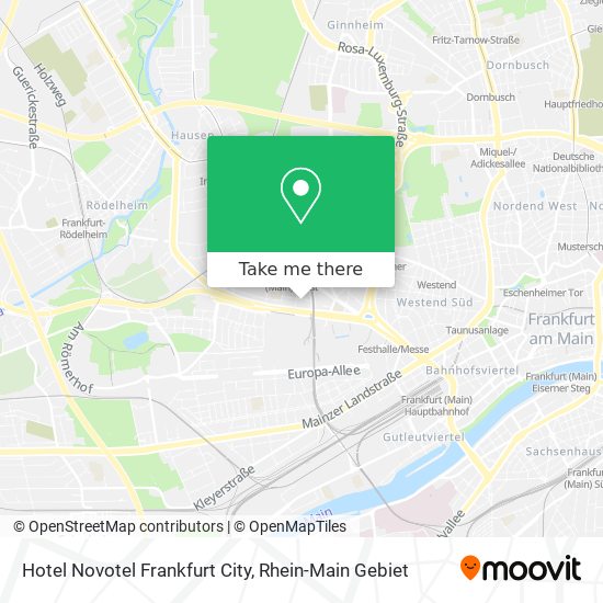 Hotel Novotel Frankfurt City map