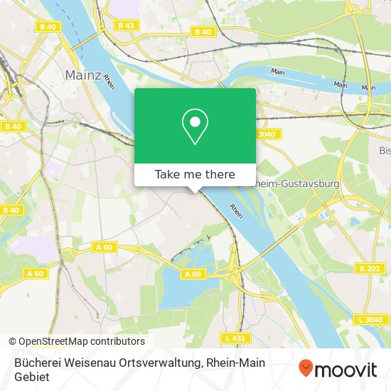 Карта Bücherei Weisenau Ortsverwaltung