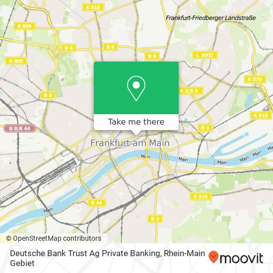 Deutsche Bank Trust Ag Private Banking map