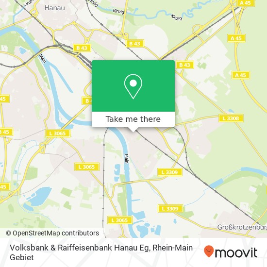 Карта Volksbank & Raiffeisenbank Hanau Eg