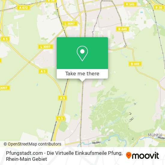 Карта Pfungstadt.com - Die Virtuelle Einkaufsmeile Pfung