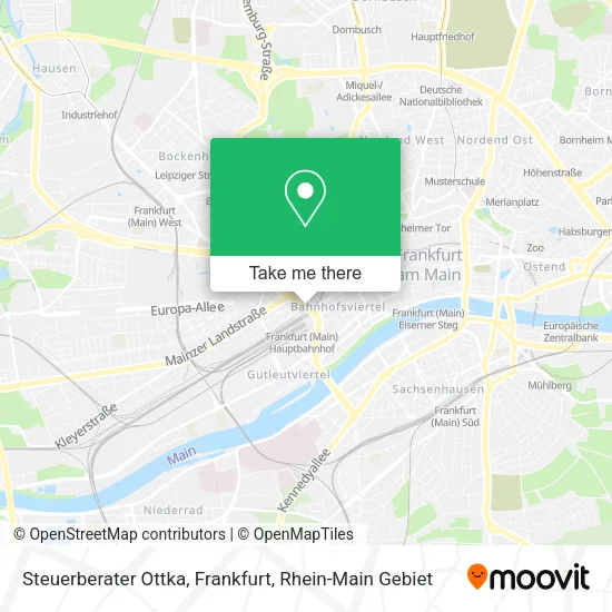 Карта Steuerberater Ottka, Frankfurt
