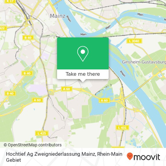 Hochtief Ag Zweigniederlassung Mainz map