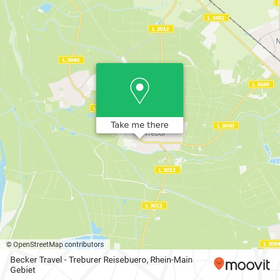 Becker Travel - Treburer Reisebuero map