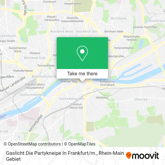 Карта Gaslicht Die Partykneipe In Frankfurt / m.