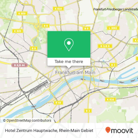 Hotel Zentrum Hauptwache map