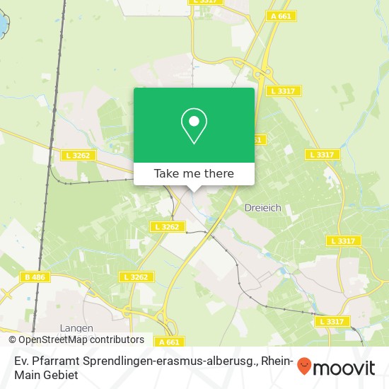 Ev. Pfarramt Sprendlingen-erasmus-alberusg. map