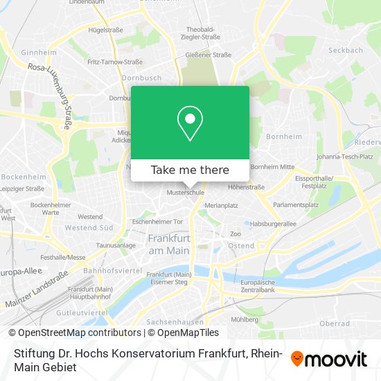 Stiftung Dr. Hochs Konservatorium Frankfurt map