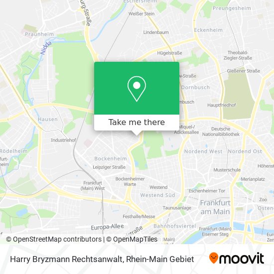 Карта Harry Bryzmann Rechtsanwalt