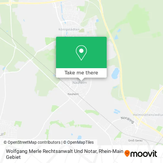 Карта Wolfgang Merle Rechtsanwalt Und Notar