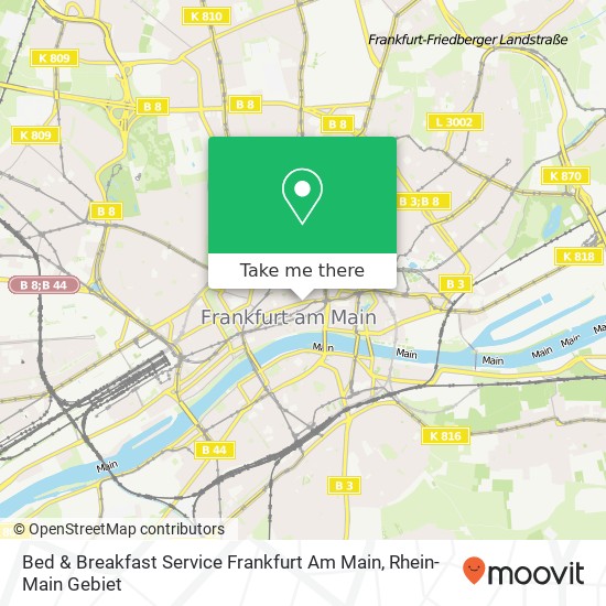 Bed & Breakfast Service Frankfurt Am Main map