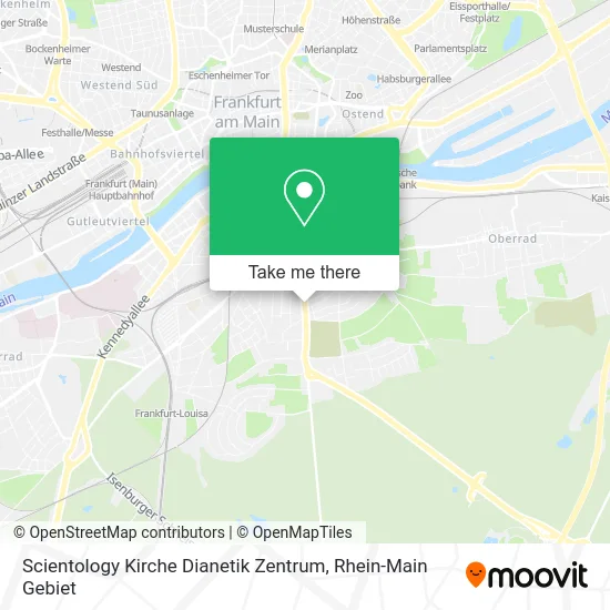 Карта Scientology Kirche Dianetik Zentrum