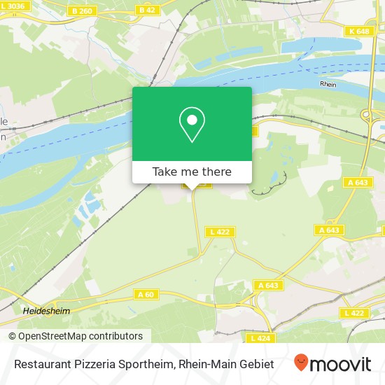 Restaurant Pizzeria Sportheim map