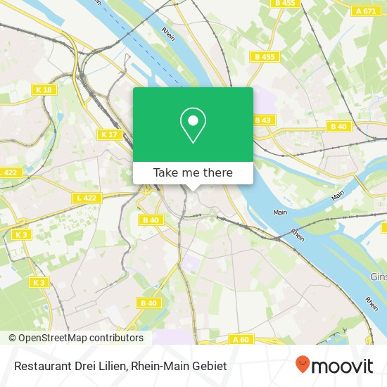 Карта Restaurant Drei Lilien