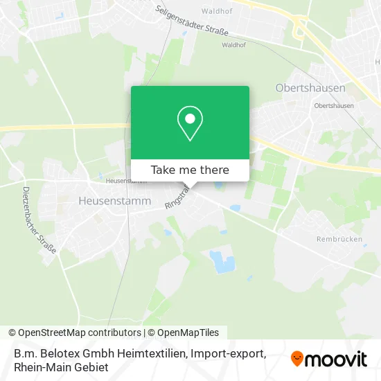 Карта B.m. Belotex Gmbh Heimtextilien, Import-export