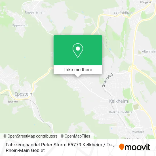 Карта Fahrzeughandel Peter Sturm 65779 Kelkheim / Ts.