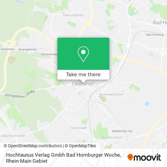 Hochtaunus Verlag Gmbh Bad Homburger Woche map