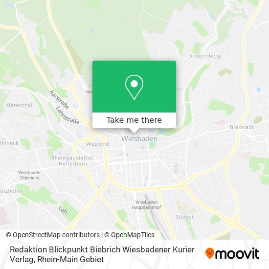 Карта Redaktion Blickpunkt Biebrich Wiesbadener Kurier Verlag