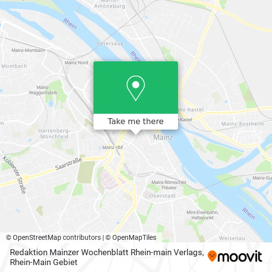 Карта Redaktion Mainzer Wochenblatt Rhein-main Verlags