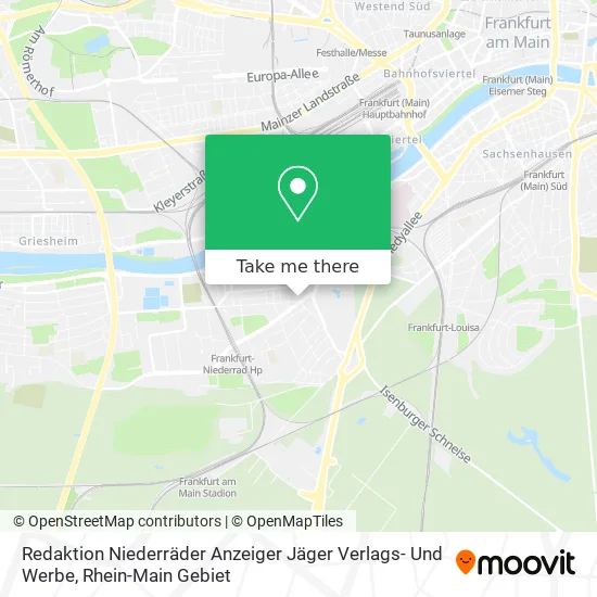 Карта Redaktion Niederräder Anzeiger Jäger Verlags- Und Werbe