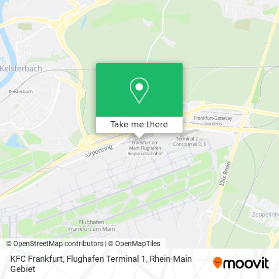 KFC Frankfurt, Flughafen Terminal 1 map