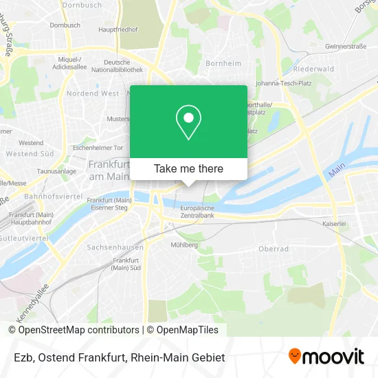 Карта Ezb, Ostend Frankfurt