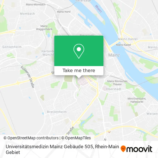 Карта Universitätsmedizin Mainz Gebäude 505